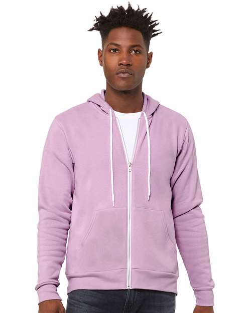 BELLA + CANVAS Sponge Fleece Full-Zip Hoodie 3739 - Lilac