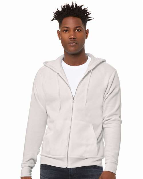 BELLA + CANVAS Sponge Fleece Full-Zip Hoodie 3739 - Vintage White