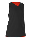 Alleson Athletic Women's Reversible Racerback Tank 506CRW - Black/ Orange