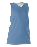 Alleson Athletic Women's Reversible Racerback Tank 506CRW - Columbia Blue/ White