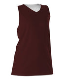 Alleson Athletic Women's Reversible Racerback Tank 506CRW - Maroon/ White