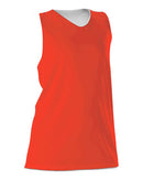 Alleson Athletic Women's Reversible Racerback Tank 506CRW - Orange/ White