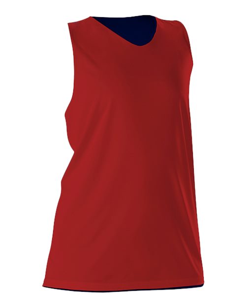 Alleson Athletic Women's Reversible Racerback Tank 506CRW - Red/ Navy