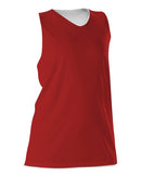 Alleson Athletic Women's Reversible Racerback Tank 506CRW - Red/ White