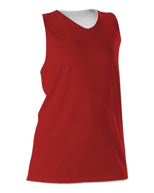 Alleson Athletic Women's Reversible Racerback Tank 506CRW - Red/ White