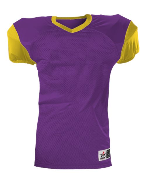Alleson Athletic Youth Pro Game Football Jersey 751Y - Purple/ Gold
