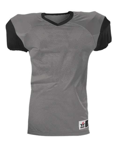 Alleson Athletic Youth Pro Game Football Jersey 751Y - Silver/ Black