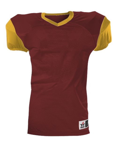 Alleson Athletic Youth Pro Game Football Jersey 751Y - Cardinal/ Gold