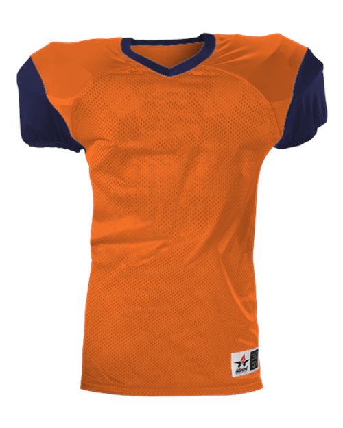 Alleson Athletic Youth Pro Game Football Jersey 751Y - Orange/ Navy