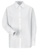 Red Kap Women's Long Sleeve Specialized Pocketless Poplin Work Shirt SP15