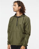 Independent Trading Co. Lightweight Quarter-Zip Windbreaker Pullover Jacket EXP54LWP