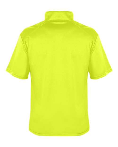 Badger B-Core Short Sleeve Quarter-Zip 4199 - Safety Yellow/ Graphite