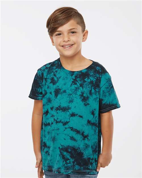 Dyenomite Youth Crystal Tie-Dyed T-Shirt 20BCR