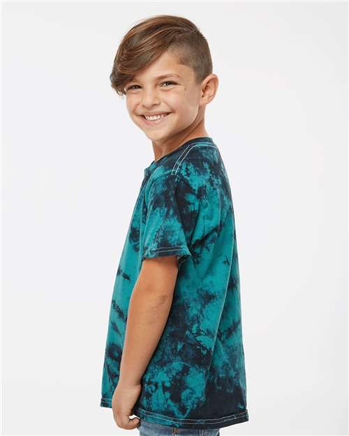 Dyenomite Youth Crystal Tie-Dyed T-Shirt 20BCR