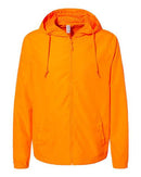 Independent Trading Co. Lightweight Windbreaker Full-Zip Jacket EXP54LWZ - Safety Orange