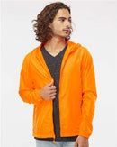Independent Trading Co. Lightweight Windbreaker Full-Zip Jacket EXP54LWZ - Safety Orange