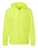 Independent Trading Co. Lightweight Windbreaker Full-Zip Jacket EXP54LWZ - Safety Yellow