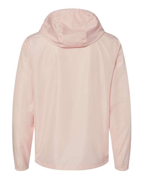 Independent Trading Co. Lightweight Windbreaker Full-Zip Jacket EXP54LWZ - Blush/ White Zipper