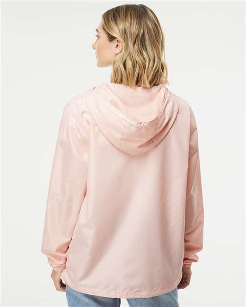 Independent Trading Co. Lightweight Windbreaker Full-Zip Jacket EXP54LWZ - Blush/ White Zipper