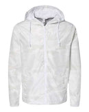 Independent Trading Co. Lightweight Windbreaker Full-Zip Jacket EXP54LWZ - White Camo