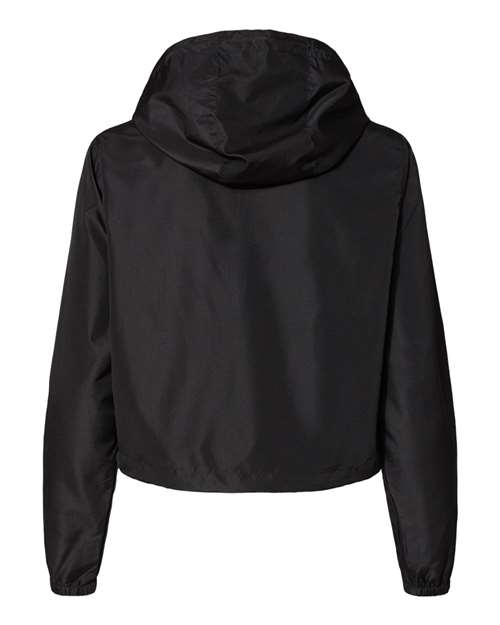 Independent Trading Co. Women's Lightweight Quarter-Zip Pullover Crop Windbreaker EXP64CRP
