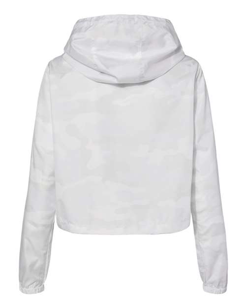 Independent Trading Co. Women's Lightweight Quarter-Zip Pullover Crop Windbreaker EXP64CRP