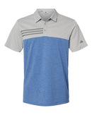 Adidas Heathered Colorblocked 3-Stripes Polo A508