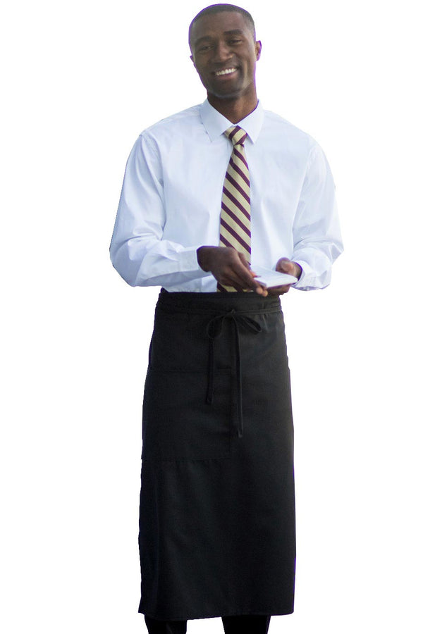 Edwards 2-Pocket Long Bistro Apron [#9012].  Live Chat for Bulk Discounts