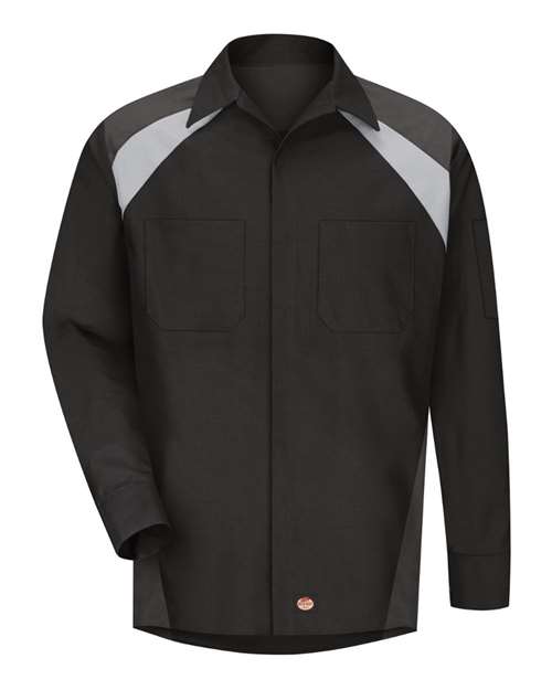 Red Kap Long Sleeve Tri-Color Shop Shirt SY18