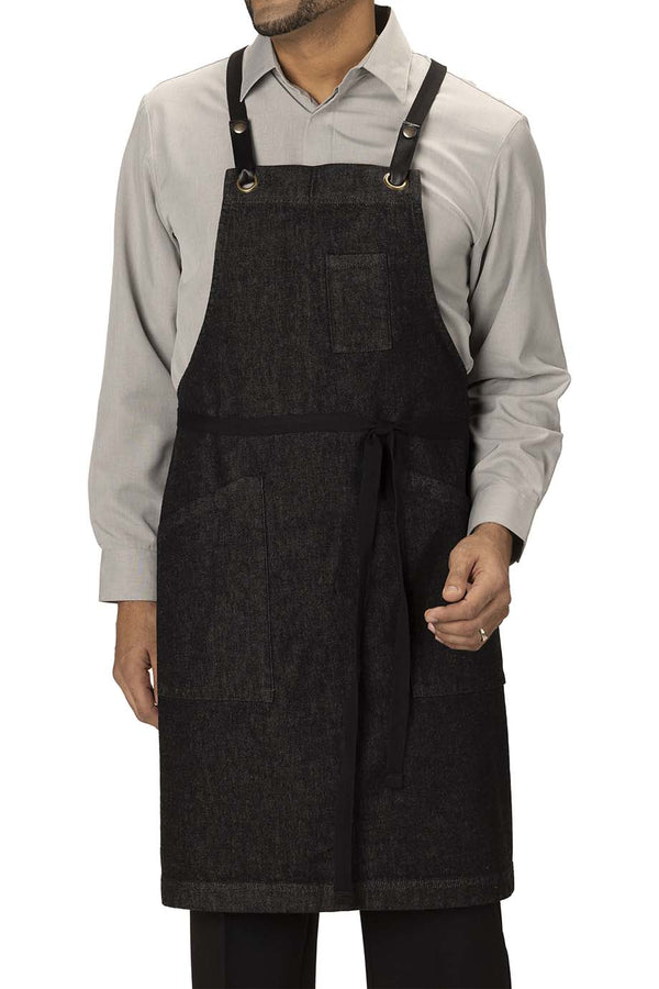 Edwards 3 Pocket Cross-Back Bib Apron [#9097].  Live Chat for Bulk Discounts