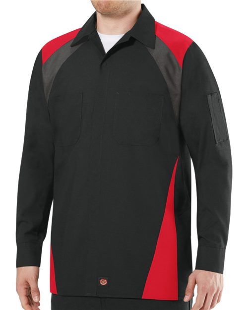 Red Kap Long Sleeve Tri-Color Shop Shirt SY18