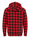Independent Trading Co. Special Blend Raglan Hooded Sweatshirt PRM33SBP - Red Buffalo Plaid