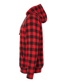 Independent Trading Co. Special Blend Raglan Hooded Sweatshirt PRM33SBP - Red Buffalo Plaid