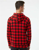 Independent Trading Co. Special Blend Raglan Hooded Sweatshirt PRM33SBP - Red Buffalo Plaid