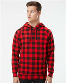 Independent Trading Co. Special Blend Raglan Hooded Sweatshirt PRM33SBP - Red Buffalo Plaid