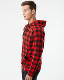 Independent Trading Co. Special Blend Raglan Hooded Sweatshirt PRM33SBP - Red Buffalo Plaid