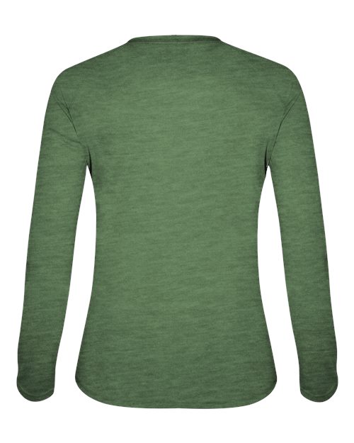 Badger Women's Tri-Blend Long Sleeve T-Shirt 4964 - Forest Heather