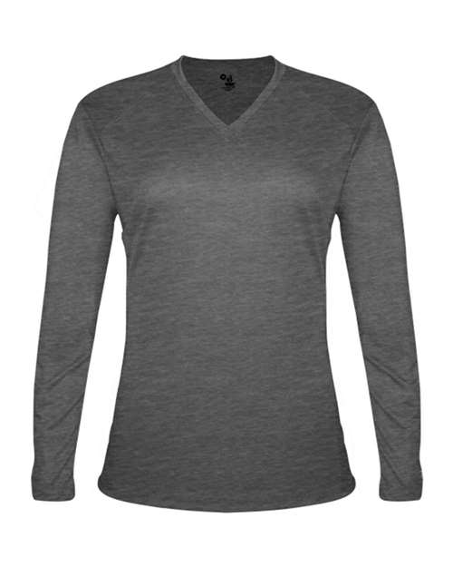 Badger Women's Tri-Blend Long Sleeve T-Shirt 4964 - Graphite Heather