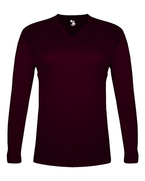 Badger Women's Tri-Blend Long Sleeve T-Shirt 4964 - Maroon