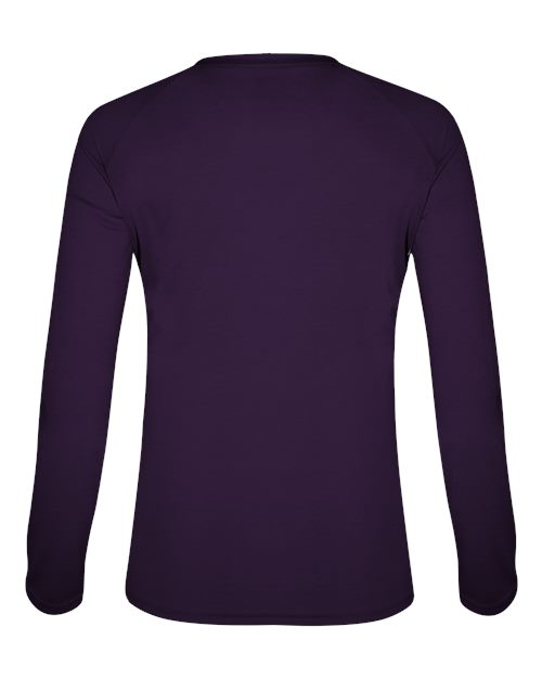 Badger Women's Tri-Blend Long Sleeve T-Shirt 4964 - Purple