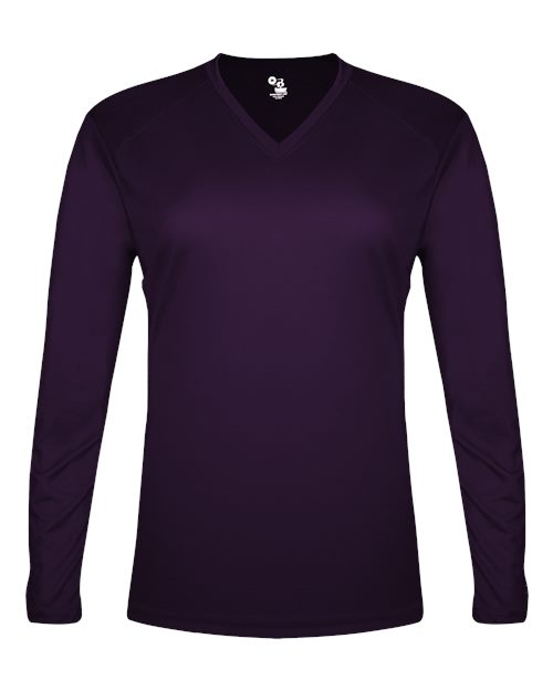 Badger Women's Tri-Blend Long Sleeve T-Shirt 4964 - Purple