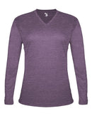 Badger Women's Tri-Blend Long Sleeve T-Shirt 4964 - Purple Heather