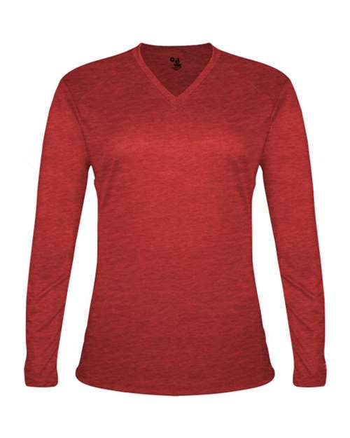 Badger Women's Tri-Blend Long Sleeve T-Shirt 4964 - Red