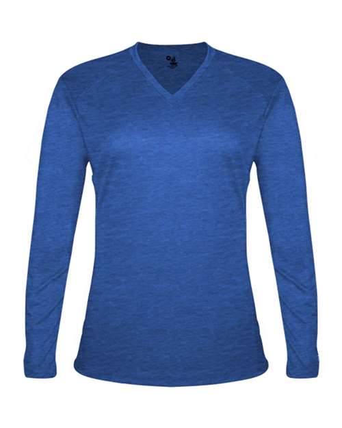 Badger Women's Tri-Blend Long Sleeve T-Shirt 4964 - Royal
