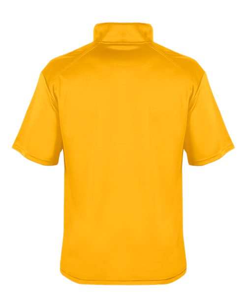 Badger B-Core Short Sleeve Quarter-Zip 4199 - Gold/ Graphite