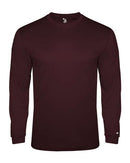 Badger Youth Triblend Long Sleeve T-Shirt 2944 - Maroon
