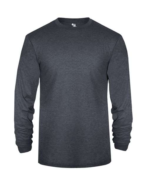 Badger Youth Triblend Long Sleeve T-Shirt 2944 - Navy Heather