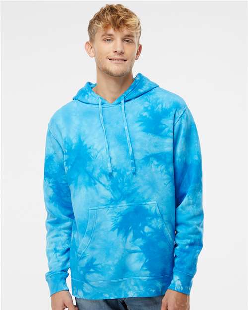 Independent Trading Co. Midweight Tie-Dyed Hooded Sweatshirt PRM4500TD