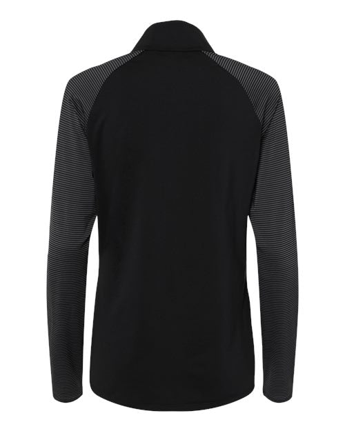 Adidas Women's Stripe Block Quarter-Zip Pullover A521
