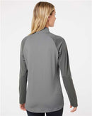 Adidas Women's Stripe Block Quarter-Zip Pullover A521